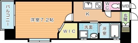 アクシオ片野  1303号室 間取り