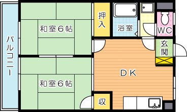 シャトレ上の原 102号室 間取り