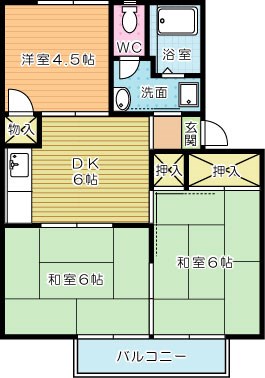 コーポ春永　Ｆ棟 202号室 間取り