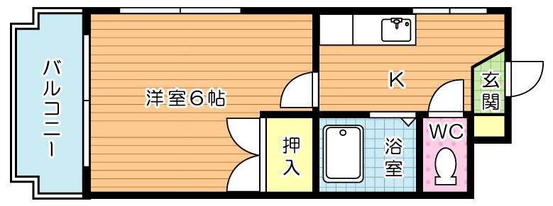 シャトレ井堀 401号室 間取り