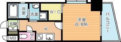 アクシオ片野  804号室 間取り