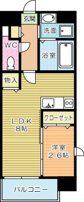 U&amp;#39;s Residence 門司港 オーシャンテラス (ユーズレジデンス門司港オーシャンテラス) 間取り図