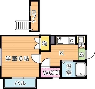フロットハウス 204号室 間取り