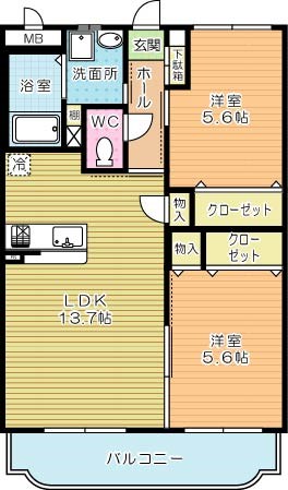 ユーミー徳吉東    302号室 間取り