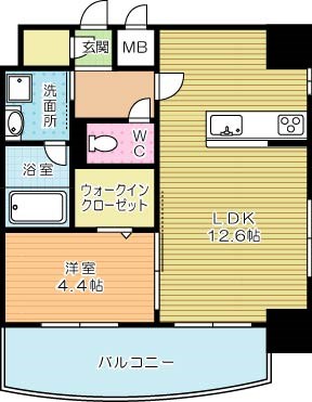 プレジデンス　ざ　旦過 1206号室 間取り