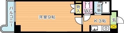 ＫＭマンション八幡駅前Ⅱ 808号室 間取り