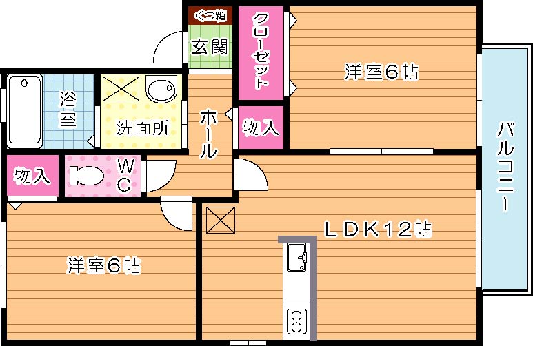 フィルコートＭ 202号室 間取り