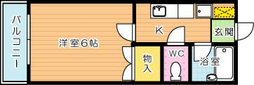 ファーボ藤原 105号室 間取り