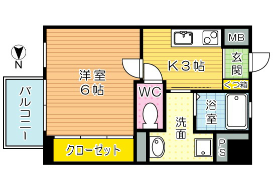 PROTO CITY TOBATA(プロトシティ戸畑) 202号室 間取り