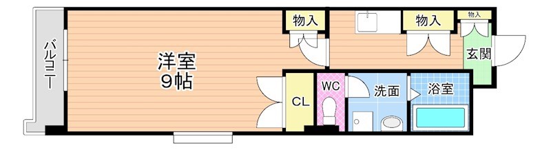 シャルマンステューディオⅠ 409号室 間取り