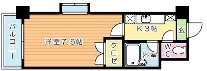 トーケン設計戸畑駅前ビルⅡ 707号室 間取り