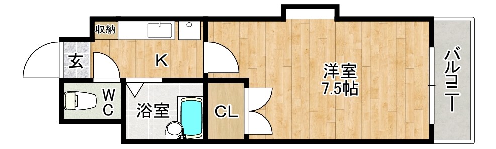 トーケン設計戸畑駅前Ⅱ 1208号室 間取り