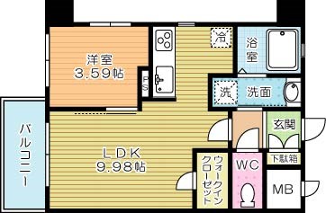 GALA PLATINUM COURT（ガーラプラチナコート） 905号室 間取り