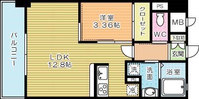 GALA PLATINUM COURT（ガーラプラチナコート） 802号室 間取り