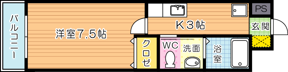 マーベラス下到津   111号室 間取り