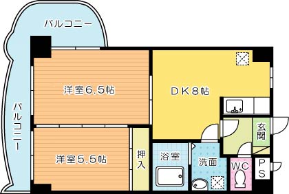 ロイヤルマジェスティ 901号室 間取り