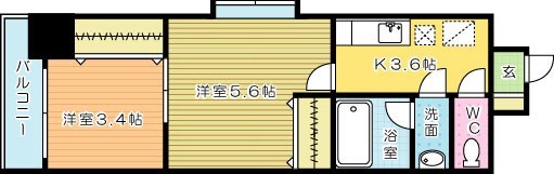 デザイナープリンセス７７ 1106号室 間取り