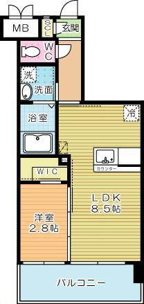 ウイングス重住 502号室 間取り