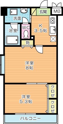 ウイングス片野Ⅰ 901号室 間取り