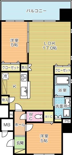 アースコートＹ’ｓシティ香春口　（増築） 206号室 間取り