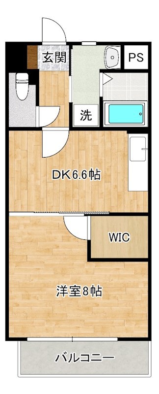 ＷＩＮＧＳ片野Ⅱ（ウィングス片野Ⅱ）  1210号室 間取り