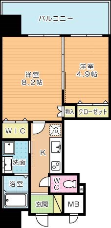 アースコートＹ&rsquo;ｓシティ香春口 804号室 間取り