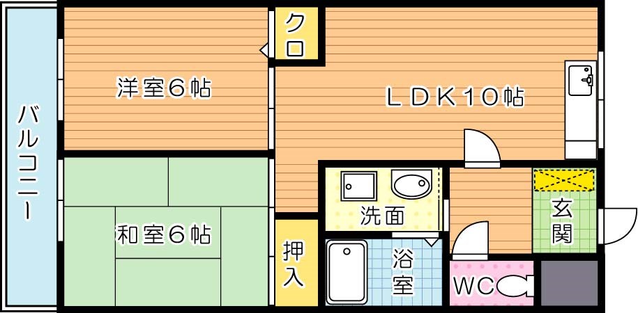 シティプラザ神原 303号室 間取り