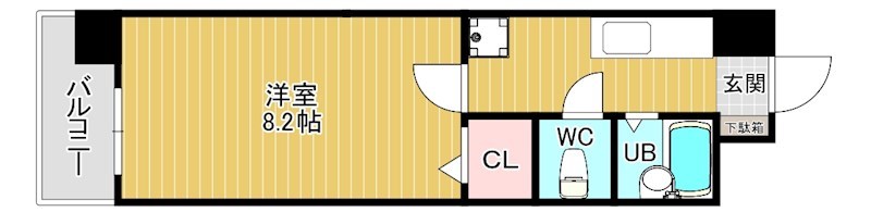 ＷＩＮＧＳ片野Ⅰ（ウィングス片野Ⅰ） 302号室 間取り