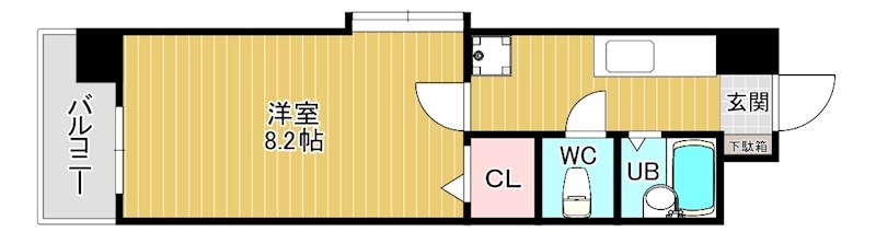 ＷＩＮＧＳ片野Ⅰ（ウィングス片野Ⅰ） 401号室 間取り