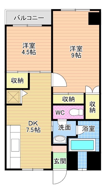 シェリール井堀通り  206号室 間取り