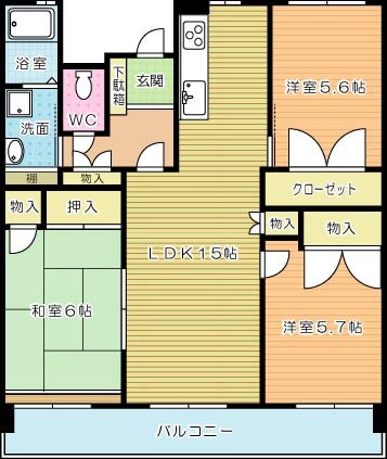 サルヴァトーレ東小倉 203号室 間取り