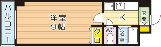 アヴィニール清水 907号室 間取り