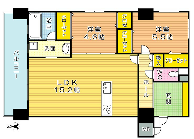 KSK門司コアプレイス 207号室 間取り