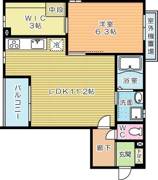 エスペランサ門司港 301号室 間取り