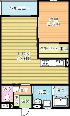 エスペランサ門司港 202号室 間取り