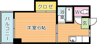 クインハイツ医生ケ丘 204号室 間取り
