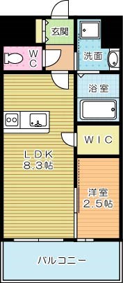 レジェンド朽網 1003号室 間取り