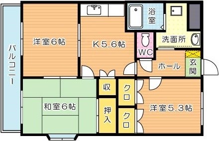 プライムガーデンⅡ 201号室 間取り