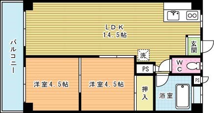 パルコチェントラーレ 306号室 間取り