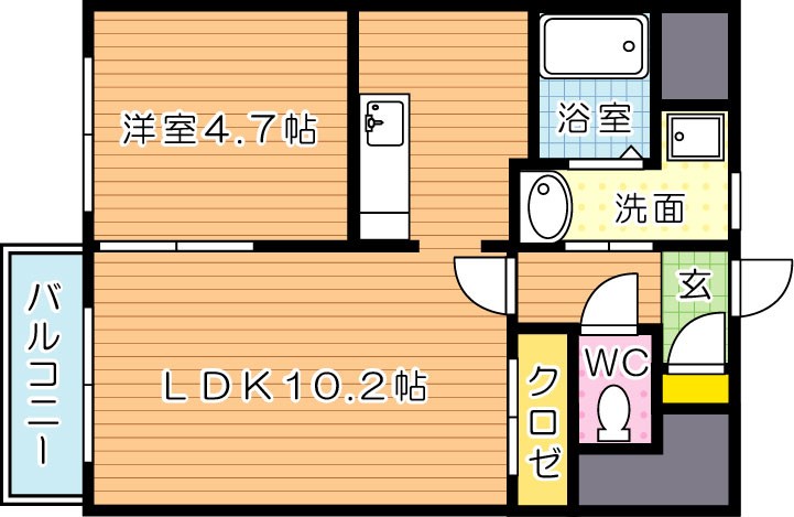 T-FLAT58（ティーフラット58） 205号室 間取り