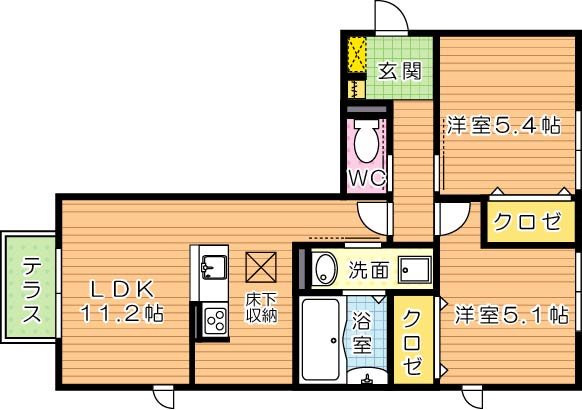 イオメール折尾　A棟 間取り