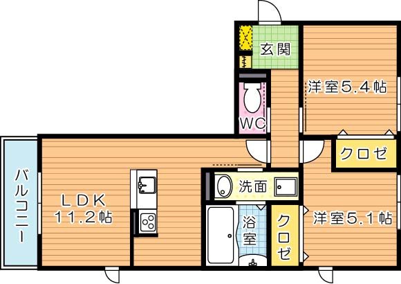 イオメール折尾　A棟 間取り