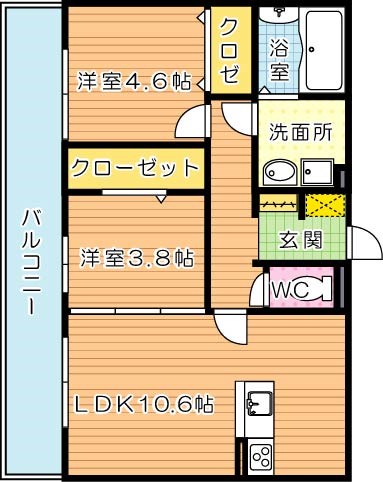 イオメール折尾　B棟 間取り図