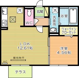 Appearance　jono(アピアランス城野) 102号室 間取り