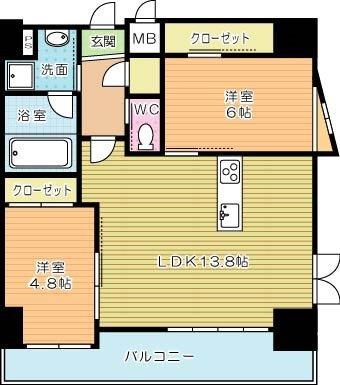 ベルコモンズ 703号室 間取り