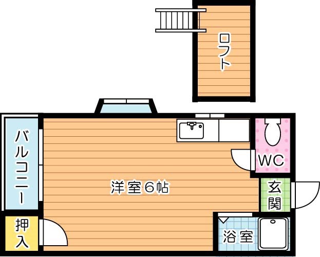 OASIS日吉台 103号室 間取り