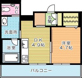 ラピス・ラジュリ 202号室 間取り
