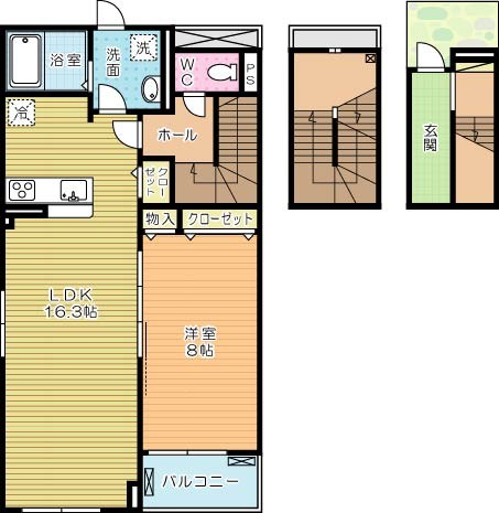 ピラーズ石田 306号室 間取り