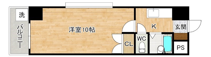 ウインズ三萩野 301号室 間取り