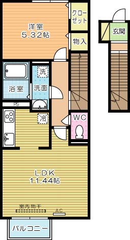 ジェントル篠崎 202号室 間取り